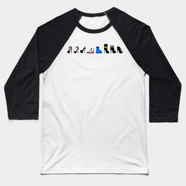 Shoes, shoes and more shoes Baseball T-Shirt by LetMeSeeYourFootwork